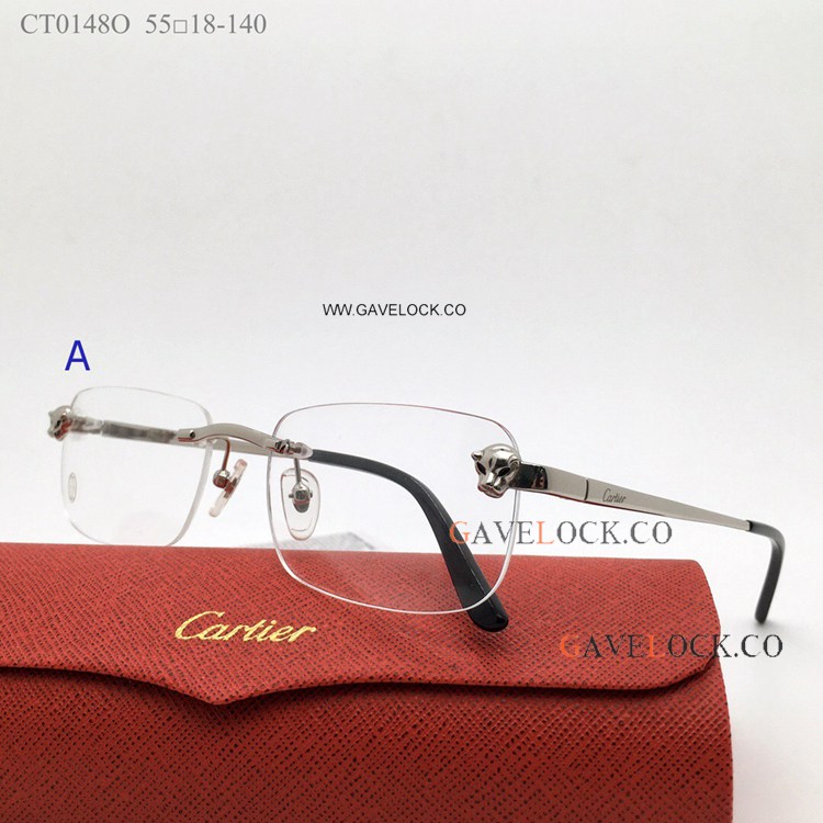 Copy Panthere Cartier ct0148o Rimless Eyeglasses Silver leg Copy Panthere Cartier ct0148o Rimless Eyeglasses Silver leg